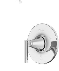Pfister Vedra Tub & Shower Trim Kit, Valve and Cartridge Included, 1-Handle, Polished Chrome Finish, 8P8WS2VEDC