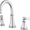 Price Pfister Courant LF-049-COPC Polished Chrome 8" - 15" Widespread Lavatory Faucet with Porcelain Handles