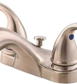 Pfister Pfirst Series 4 Inch Centerset Bathroom Faucet Brushed Nickel LG143610K