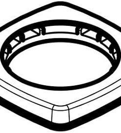 Pfister 961243A Single Post Mounting Ring for Bronson Single Control Faucet, Polished Chrome