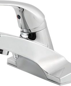 Pfister LG1426000 Pfirst Series Single Control 4 Inch Centerset Bathroom Faucet in Polished Chrome, Water-Efficient Model