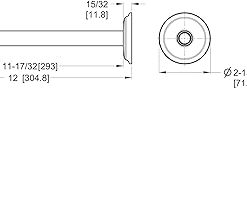 Pfister 015-12CY Ceiling Mount Shower Arm, Tuscan Bronze 2