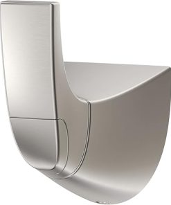 Pfister Karci Bathroom Towel Hook Robe Hook Coat Hook, Wall-Mounted, Screw-In, Spot Defense Brushed Nickel Finish, BRHKA0GS