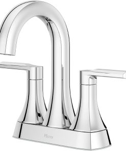 Pfister Vaneri Bathroom Sink Faucet, 4-Inch Centerset, 2-Handle, 3-Hole, Polished Chrome Finish, LF048VRICC