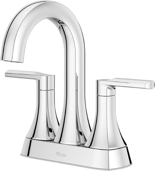 Pfister Vaneri Bathroom Sink Faucet, 4-Inch Centerset, 2-Handle, 3-Hole, Polished Chrome Finish, LF048VRICC