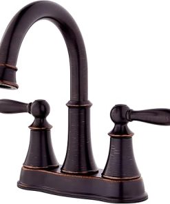 Pfister Courant Bathroom Sink Faucet, 4-Inch Centerset, 2-Handle, 3-Hole, Tuscan Bronze Finish, LF048COYY