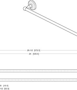 Pfister BTB-R2KK 24-Inch Redmond Collection Towel Bar, Brushed Nickel 2