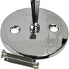 Pfister 960-041A 19 Series Bathtub Drain Overflow Plate Sub Assembly with Screws, Polished Chrome