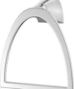 Pfister Karci Towel Ring, Hand Towel Holder for Bathroom, Wall-Mounted, Screw-In, Polished Chrome Finish, BRBKA0C