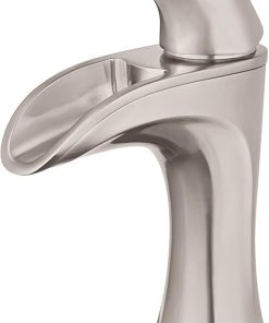 Pfister Brea Bathroom Sink Faucet, Single Control, 1-Handle, Single Hole, Brushed Nickel Finish, LF042BRKK