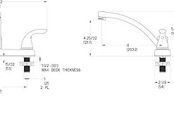 Pfister G1358000 Pfirst Two Handle Kitchen Faucet with Spray, Chrome 2