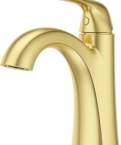 Pfister Willa Bathroom Sink Faucet, Single Control, 1-Handle, Single Hole, Brushed Gold Finish, LF042MALBG