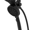 Pfister HydroFuse Shower Head and Handheld Combo, Hose Included, Magnetic Docking, 6-Function, 2.5 GPM, Spot Defense Matte Black Finish, 020HFM01SDB