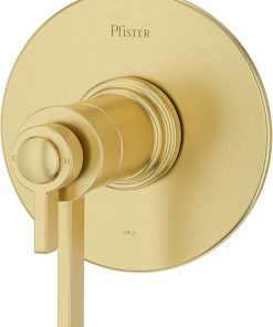 Pfister R89-WN Winter Park Thermostatic Valve Trim Only with Dual Lever Handles and Volume Control - Less Rough In - Brushed Gold