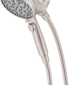 Pfister HydroFuse Handheld Shower Head, Hose Included, Magnetic Docking, 6-Function, 2.5 GPM, Spot Defense Brushed Nickel Finish, 016HFM01GS
