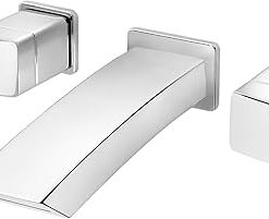 Pfister LG49DF3C Kenzo 2-Handle 8" Wallmount Bathroom Faucet, Polished Chrome