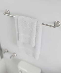Pfister Visalia Bath Towel Bar for Bathroom, 24-Inch, Wall-Mounted, Screw-In, Spot Defense Brushed Nickel Finish, BTBVSL2GS 2