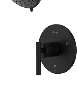 Pfister Zeelan Tub & Shower Trim Kit, Valve and Cartridge Included, 1-Handle, Matte Black Finish, 8P8WS2ZLSB