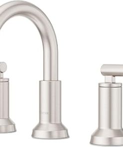 Pfister Capistrano Bathroom Sink Faucet, 8-Inch Widespread, 2-Handle, 3-Hole, Spot Defense Brushed Nickel Finish, LF049CSOGS