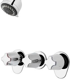 Pfister Pfister-General Tub & Shower Trim Kit (Valve Not Included), 3-Handle, Polished Chrome Finish, LG013410