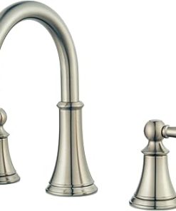 Pfister Courant Bathroom Sink Faucet, 8-Inch Widespread, 2-Handle, 3-Hole, Brushed Nickel Finish, LF049COKK