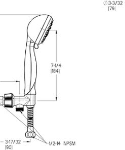 Pfister LG16-400Y Pfirst Series Handheld Shower with Cradle 1.8 gpm Tuscan Bronze 2