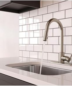 Pfister GT529-BI Brislin 1.8 GPM Single Hole Pull Down Kitchen Faucet with AutoDock Sprayhead, Pfast Connect, and Pforever Seal Valves – Stainless Steel 2