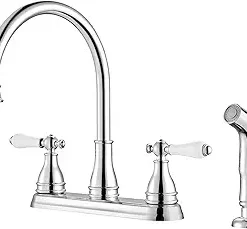 Pfister Sonterra Kitchen Faucet with Side Spray, 2-Handle, High Arc, Polished Chrome Finish, F0364SNC