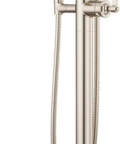 Pfister LG6-1WN Winter Park Floor Mounted Tub Filler with Built-In Diverter - Includes Hand Shower - Polished Nickel