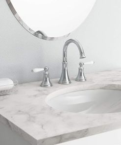 Price Pfister Courant LF-049-COPC Polished Chrome 8″ – 15″ Widespread Lavatory Faucet with Porcelain Handles 2
