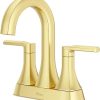 Pfister LG1425000 Pfirst Series Single Control 4 Inch Centerset Bathroom Faucet in Polished Chrome, Water-Efficient Model 3