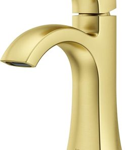 Pfister Bruxie Bathroom Sink Faucet, Single Control, 1-Handle, Single Hole, Brushed Gold Finish, LF042BIEBG