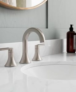 Pfister Vaneri Bathroom Sink Faucet, 8-Inch Widespread, 2-Handle, 3-Hole, Spot Defense Brushed Nickel Finish, LF049VRIGS 2