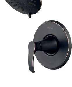Pfister Brea Tub & Shower Trim Kit, Valve and Cartridge Included, 1-Handle, Tuscan Bronze Finish, 8P8WS2BRSY