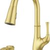 Pfister Arkitek Kitchen Faucet with Pull Out Sprayer, Single Handle, High Arc, Matte Black Finish, LG534LPMB 4