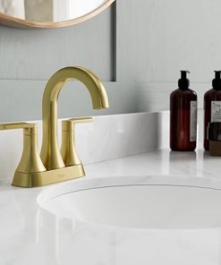 Pfister Vaneri Bathroom Sink Faucet, 4-Inch Centerset, 2-Handle, 3-Hole, Brushed Gold Finish, LF048VRIBG 2