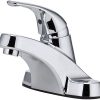 Pfister LJ142800C Pfirst Series Single Control Centerset Bathroom Faucet in Polished Chrome