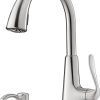 Pfister Stellen Kitchen Faucet with Pull Down Sprayer, Single Handle, High Arc, Polished Chrome Finish, LG529SAC 3