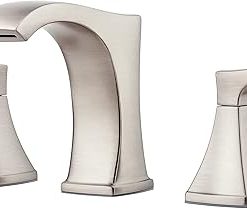 Pfister Venturi Bathroom Sink Faucet, 8-Inch Widespread, 2-Handle, 3-Hole, Spot Defense Brushed Nickel Finish, LF049VNGS