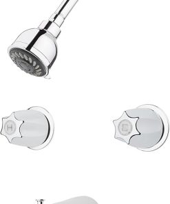 Pfister 2-Handle Tub & Shower Faucet with Metal Knob Handles in Polished Chrome