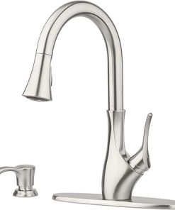 Pfister F-529-7TGS Tegley 1-Handle Pull-Down Kitchen Faucet with Soap Dispenser in Stainless Steel