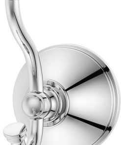 Pfister Visalia Towel Hook, Bathroom Towel Hook, Wall-Mounted, Screw-In, Polished Chrome Finish, BRHVSL0C