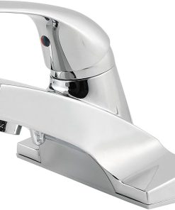 Pfister LG1425000 Pfirst Series Single Control 4 Inch Centerset Bathroom Faucet in Polished Chrome, Water-Efficient Model