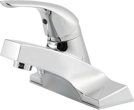 Pfister LG1425000 Pfirst Series Single Control 4 Inch Centerset Bathroom Faucet in Polished Chrome, Water-Efficient Model