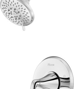 Pfister LG89-7MCA McAllen Shower Only Trim Package with 1.8 GPM Multi Function Shower Head with SecurePfit Anti-Wobble Handle, Pforever Seal, and Spot Defense Technology - Polished Chrome