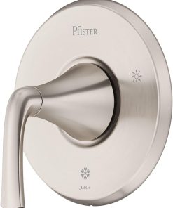 Pfister R89-1MCA McAllen Pressure Balanced Valve Trim Only with Single Lever Handle, Pforever Seal Cartridge, and Secure Pfit Anti Wobble Handle - Less Rough In - Spot Defense Brushed Nickel
