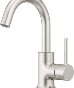 Pfister Zeelan Bathroom Sink Faucet, Single Control, 1-Handle, Single Hole, Spot Defense Brushed Nickel Finish, LF042ZLGS