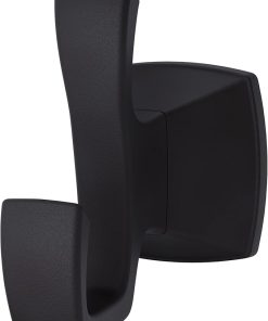 Pfister Venturi Towel Hook, Bathroom Towel Hook, Wall-Mounted, Screw-In, Matte Black Finish, BRHVNC0B