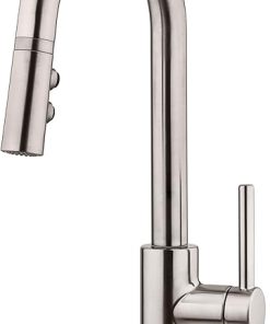 Pfister Stellen Bar Faucet with Pull Down Sprayer, Single Handle, High Arc, Stainless Steel Finish, LG572SAS 2