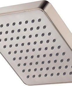 Pfister Square Raincan Shower Head (Arm & Flange Not Included), Single Function, 7-Inch, Brushed Nickel Finish, 973228J